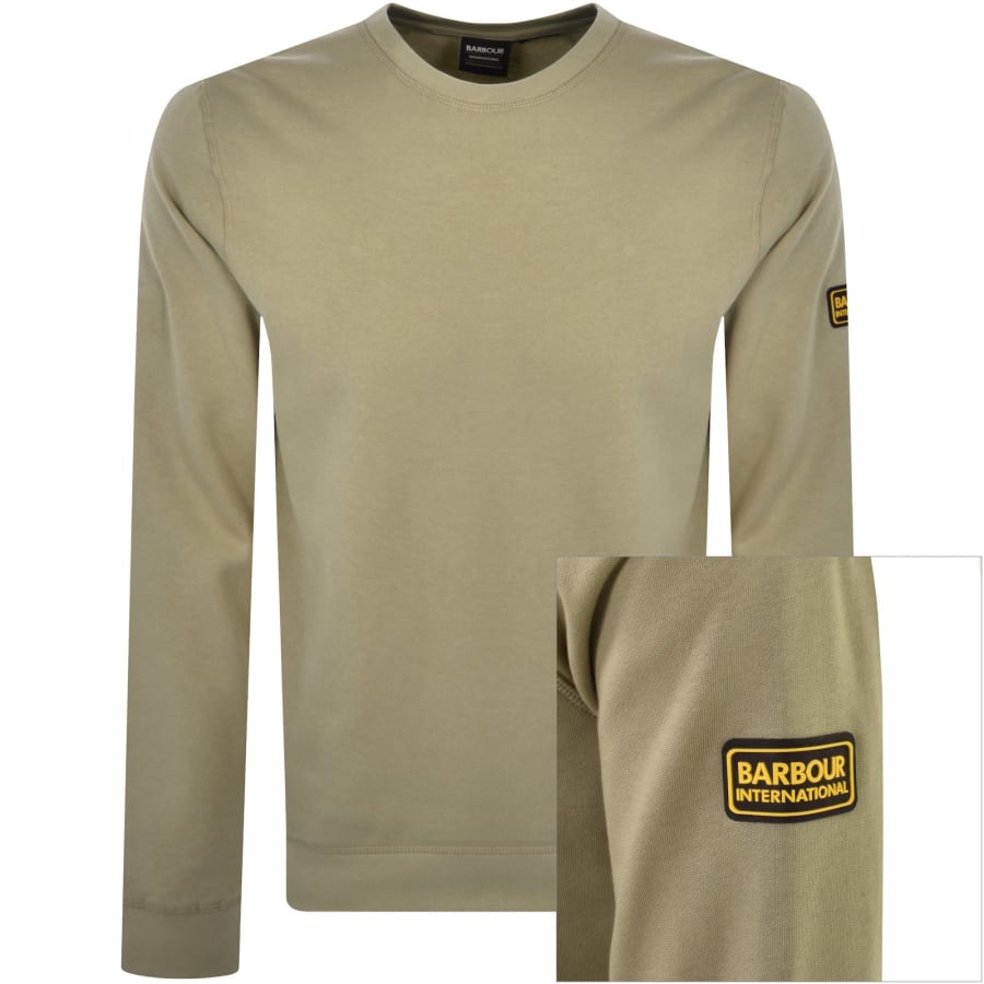 Barbour International Crew Neck Sweatshirt Green Mainline Menswear Ireland